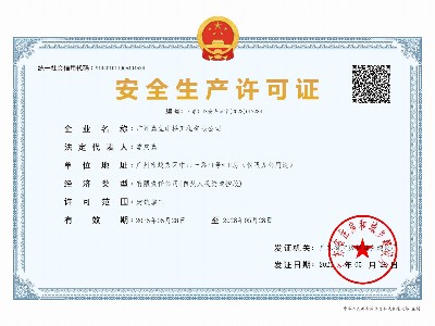 嘉立電梯-安全生產(chǎn)許可證